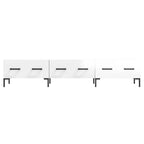 Meuble TV en Bois Blanc Brillant - 150 cm-Mon Meuble TV-Gris béton-1-5
