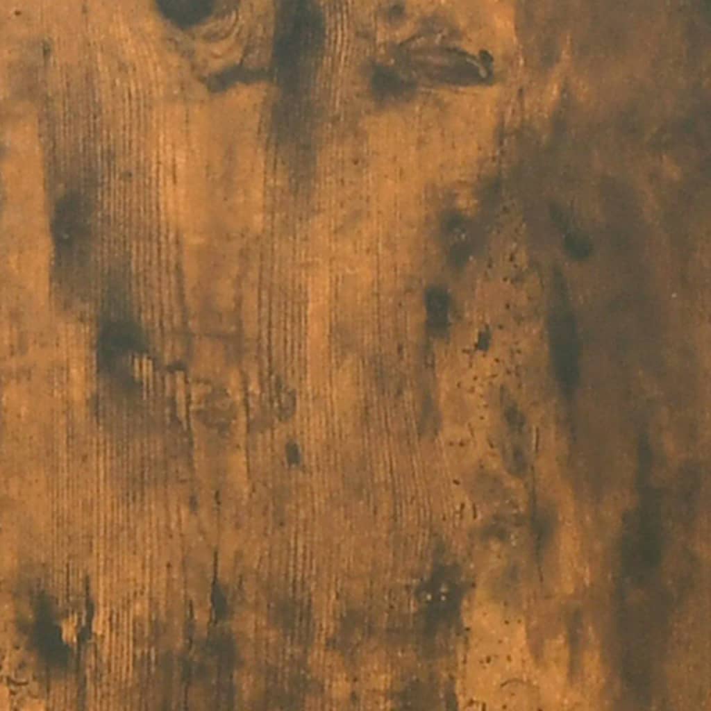 Meuble TV en Bois Brun Effet Chêne Fumé - 100 cm-Mon Meuble TV-Gris béton-1-8