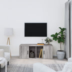 Meuble TV en Bois Brun Effet Chêne Fumé - 100 cm-Mon Meuble TV-Sonoma gris-1-13