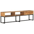 Meuble TV en Bois d'Acacia et Noir - 160 cm-Mon Meuble TV-1