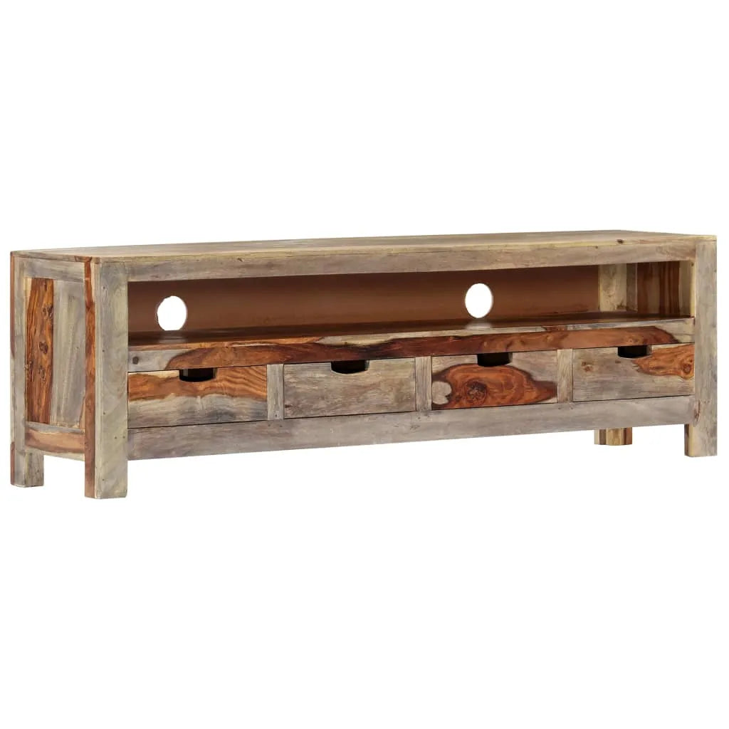 Meuble TV en Bois d'Acacia Massif - 130 cm-Mon Meuble TV-1