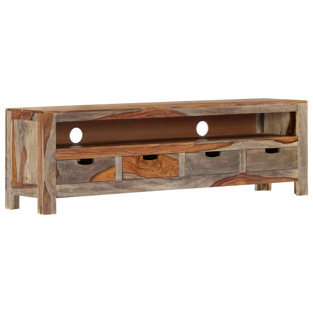 Meuble TV en Bois d'Acacia Massif - 130 cm-Mon Meuble TV-10
