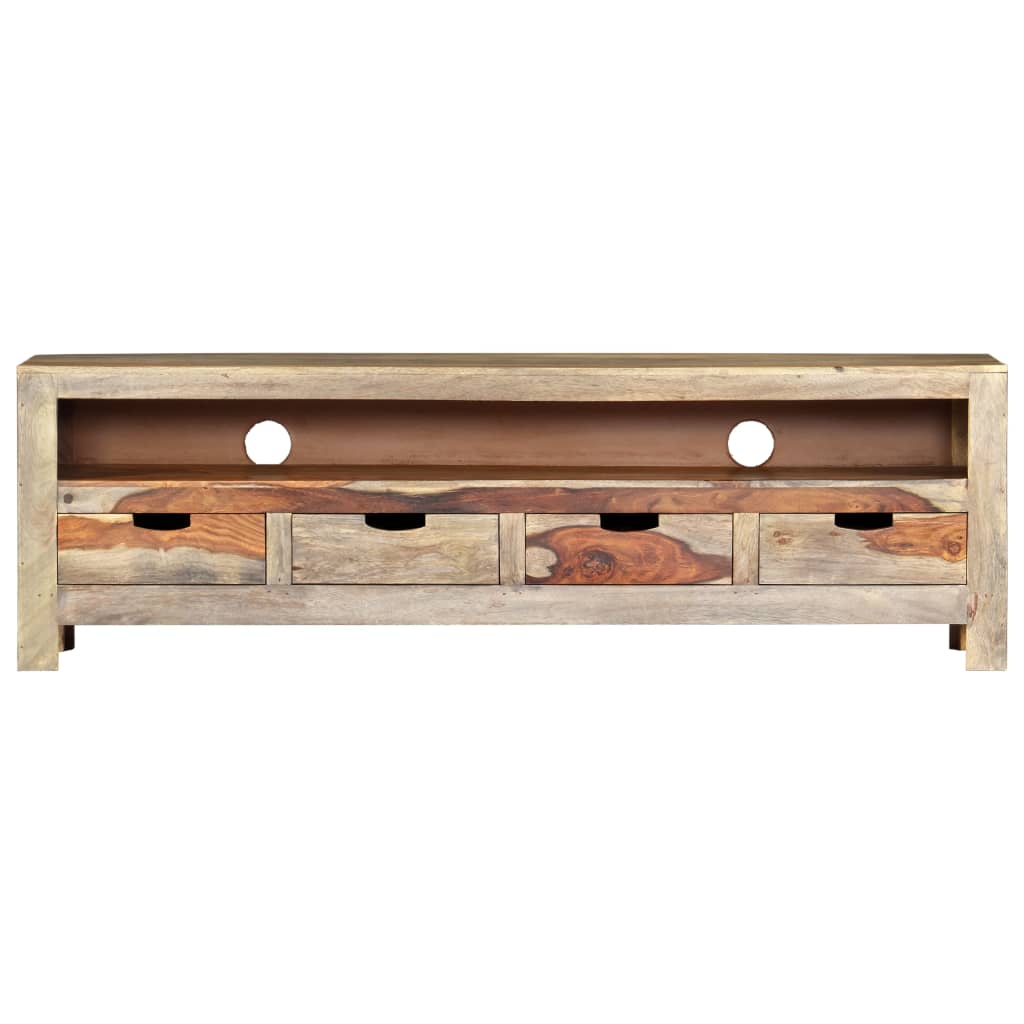 Meuble TV en Bois d'Acacia Massif - 130 cm-Mon Meuble TV-2