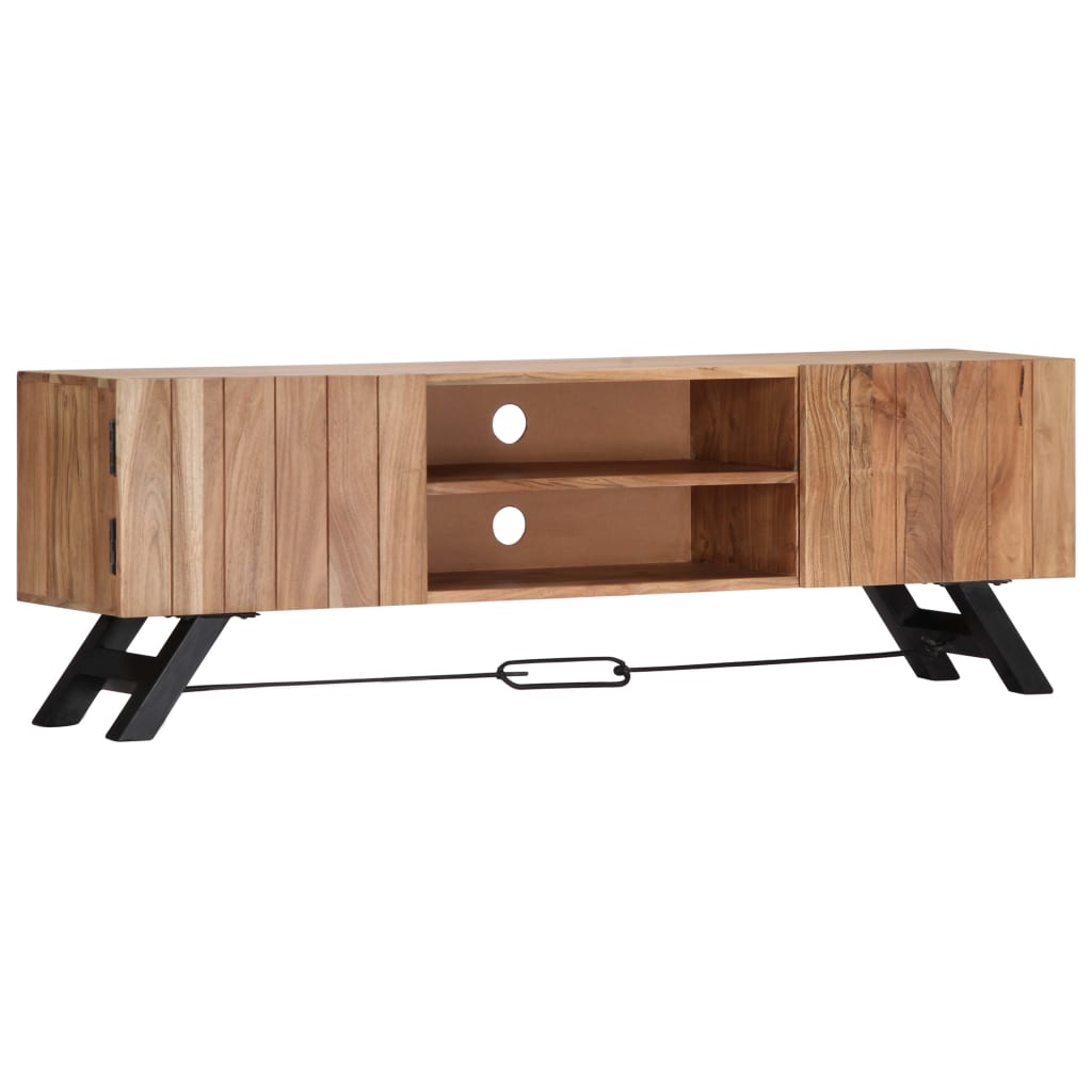 Meuble TV en Bois d'Acacia Massif - 140 cm-Mon Meuble TV-10