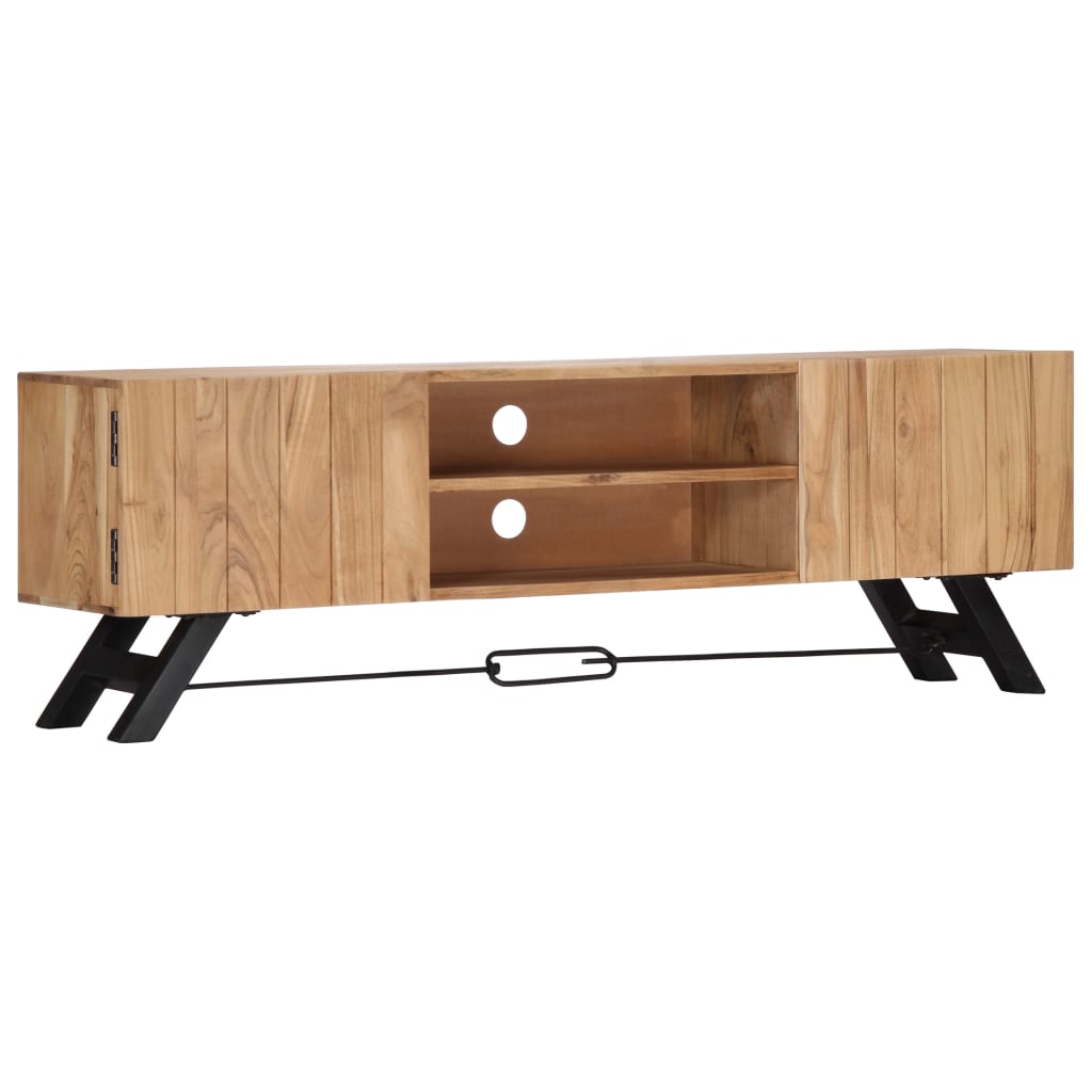 Meuble TV en Bois d'Acacia Massif - 140 cm-Mon Meuble TV-11