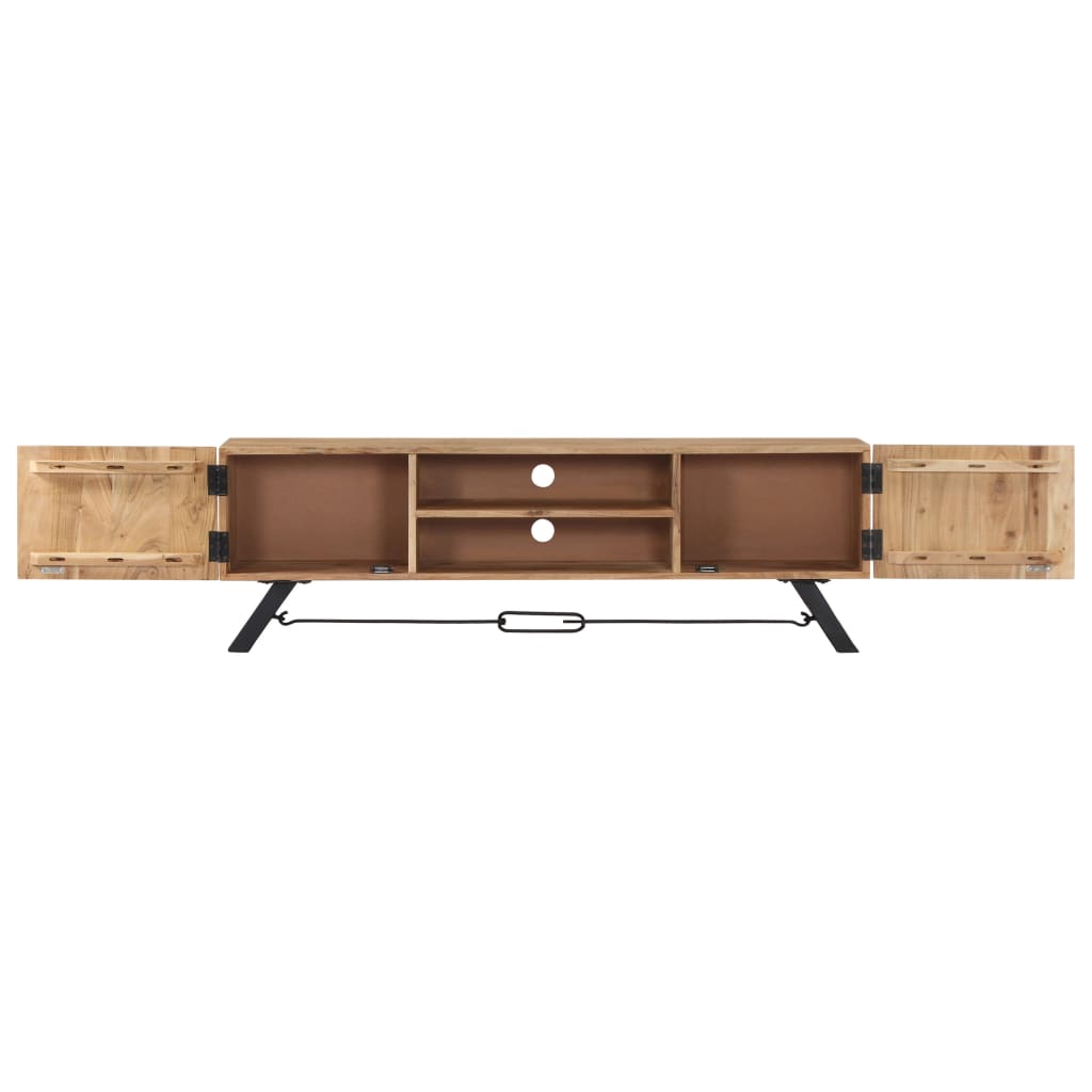 Meuble TV en Bois d'Acacia Massif - 140 cm-Mon Meuble TV-4