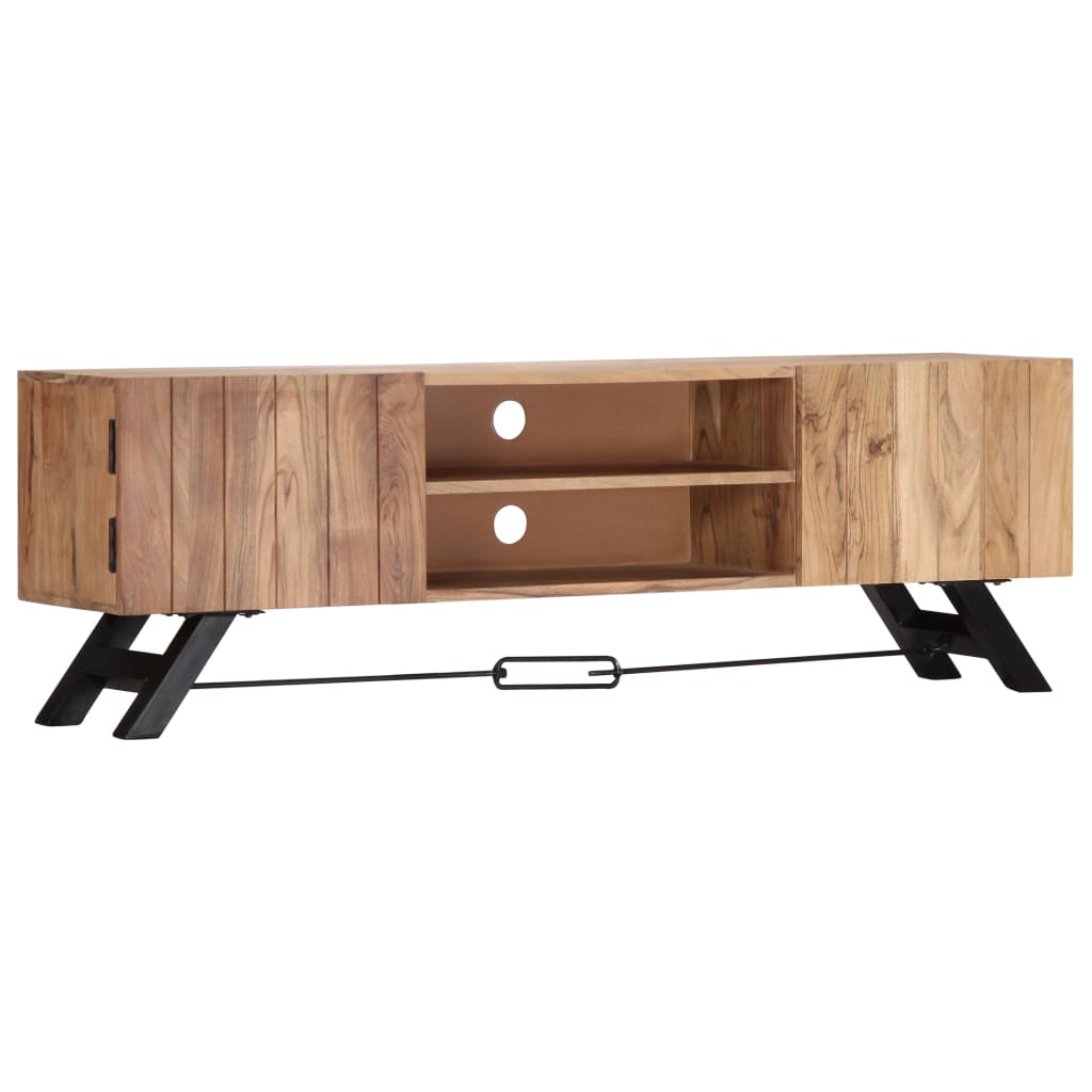 Meuble TV en Bois d'Acacia Massif - 140 cm-Mon Meuble TV-9