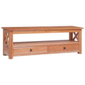 Meuble TV en Bois d'Acajou Massif - 115 cm-Mon Meuble TV-Naturel-115 cm-1-1