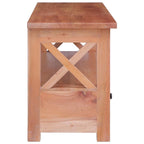 Meuble TV en Bois d'Acajou Massif - 115 cm-Mon Meuble TV-Naturel-120 cm-1-5