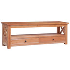 Meuble TV en Bois d'Acajou Massif - 115 cm-Mon Meuble TV-Naturel-120 cm-1-9