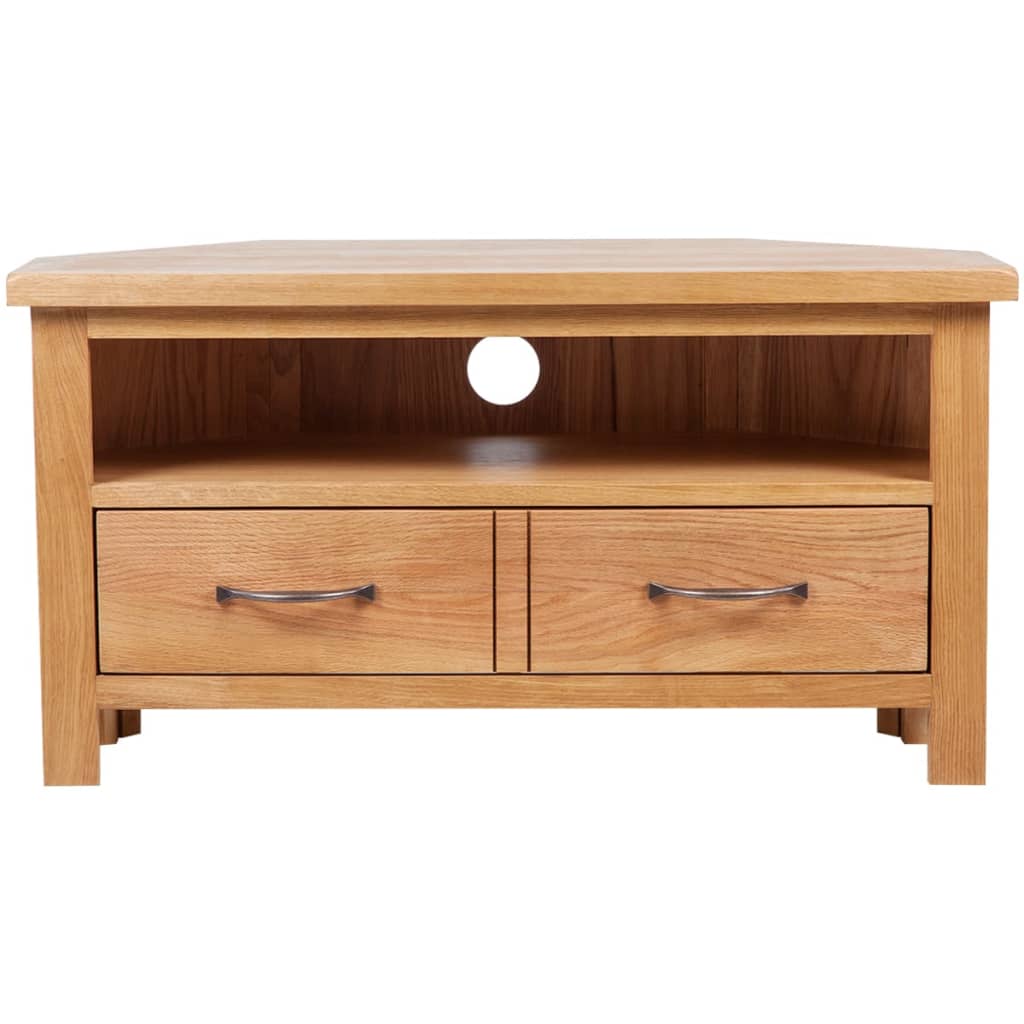 Meuble TV en Bois de Chêne Massif - 88 cm-Mon Meuble TV-1