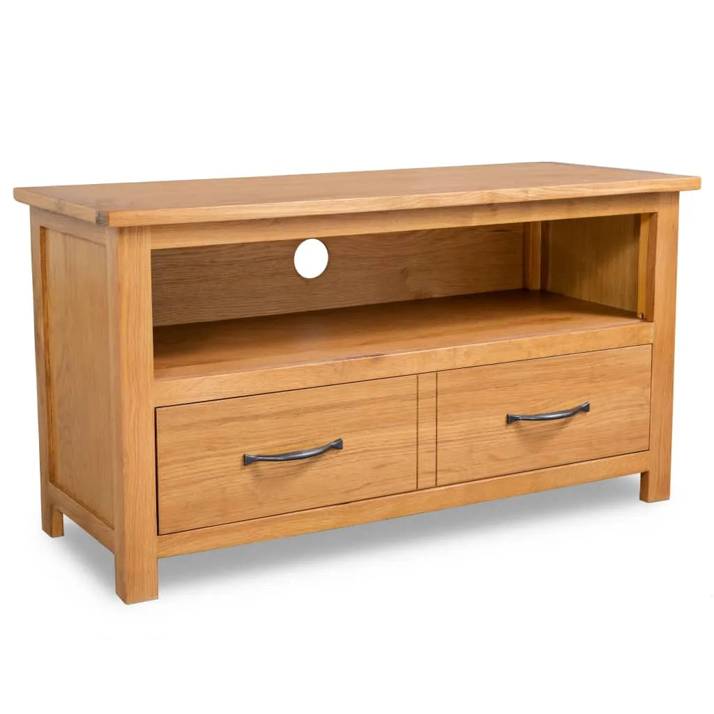 Meuble TV en Bois de Chêne Massif - 90 cm-Mon Meuble TV-1
