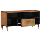 Meuble TV en Bois de Manguier Clair - 100 cm-Mon Meuble TV-marron miel-1-3