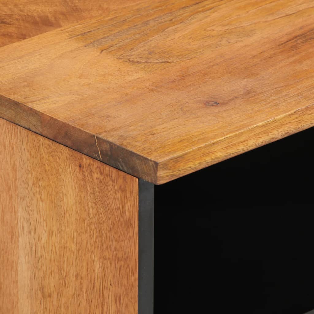Meuble TV en Bois de Manguier Clair - 100 cm-Mon Meuble TV-marron miel-1-7