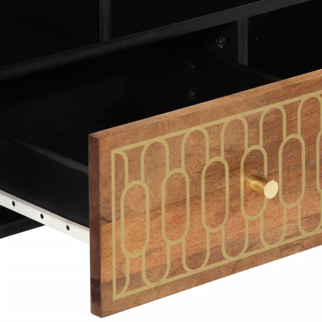 Meuble TV en Bois de Manguier Clair - 100 cm-Mon Meuble TV-marron miel-1-8