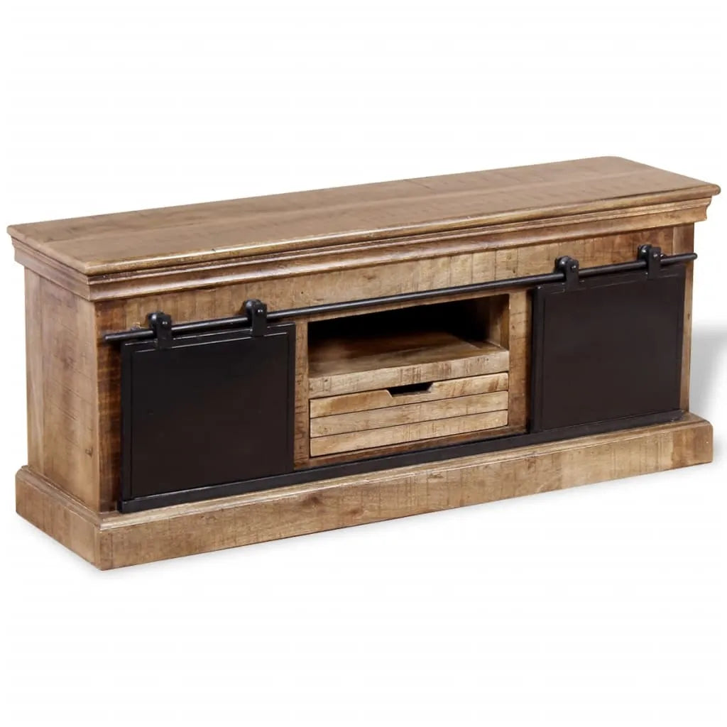 Meuble TV en Bois de Manguier et Fer - 110 cm-Mon Meuble TV-1