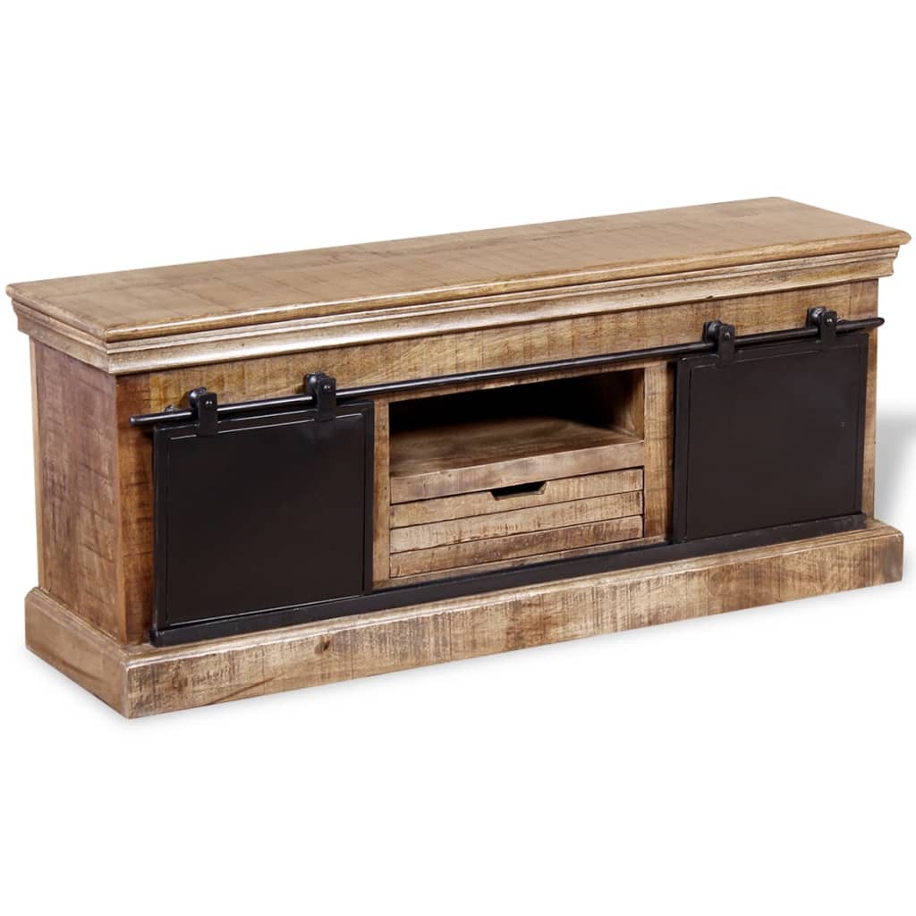 Meuble TV en Bois de Manguier et Fer - 110 cm-Mon Meuble TV-6