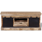 Meuble TV en Bois de Manguier et Fer - 110 cm-Mon Meuble TV-8