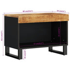 Meuble TV en Bois de Manguier et Métal - 60 cm-Mon Meuble TV-Marron-1-8