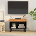 Meuble TV en Bois de Manguier et Métal - 60 cm-Mon Meuble TV-Marron-1-9