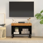Meuble TV en Bois de Manguier et Métal - 60 cm-Mon Meuble TV-Marron clair-1-1