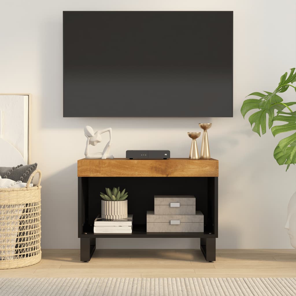 Meuble TV en Bois de Manguier et Métal - 60 cm-Mon Meuble TV-marron miel-1-10