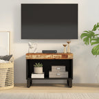 Meuble TV en Bois de Manguier et Métal - 60 cm-Mon Meuble TV-Multicolore-1-11