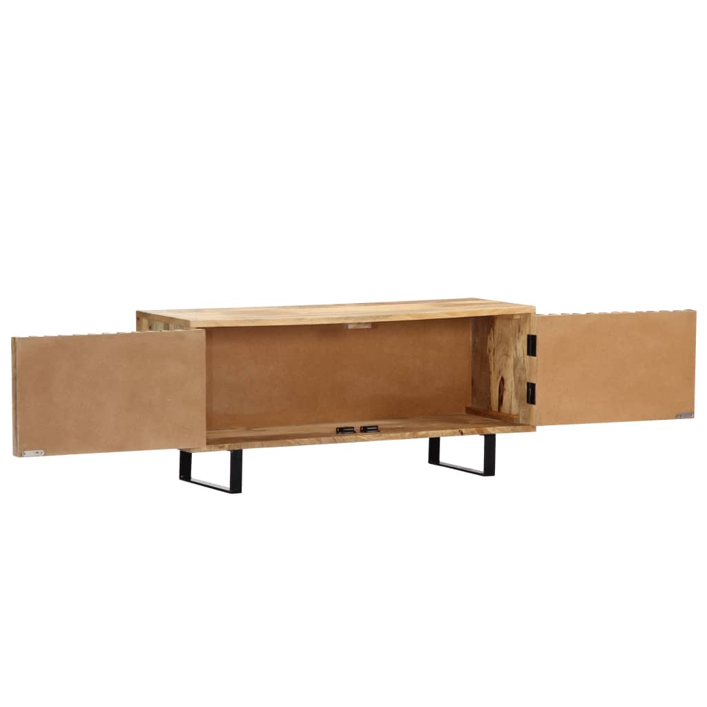 Meuble TV en Bois de Manguier et Métal - 90 cm-Mon Meuble TV-5