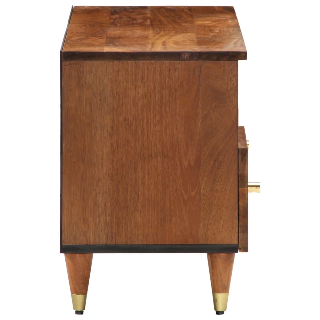 Meuble TV en Bois de Manguier et Noir - 100 cm-Mon Meuble TV-Noir-1-4