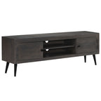 Meuble TV en Bois de Manguier Gris - 140 cm-Mon Meuble TV-2