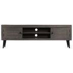 Meuble TV en Bois de Manguier Gris - 140 cm-Mon Meuble TV-3