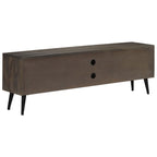 Meuble TV en Bois de Manguier Gris - 140 cm-Mon Meuble TV-4