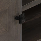 Meuble TV en Bois de Manguier Gris - 140 cm-Mon Meuble TV-8