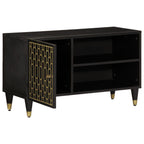 Meuble TV en Bois de Manguier Noir - 80 cm-Mon Meuble TV-Noir-1-2
