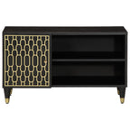Meuble TV en Bois de Manguier Noir - 80 cm-Mon Meuble TV-Noir-1-3