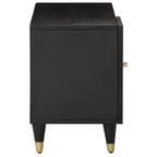 Meuble TV en Bois de Manguier Noir - 80 cm-Mon Meuble TV-Noir-1-4