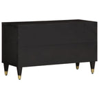 Meuble TV en Bois de Manguier Noir - 80 cm-Mon Meuble TV-Noir-1-5