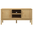 Meuble TV en Bois de Pin Cire - 114 cm-Mon Meuble TV-Marron cire-1-5