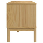 Meuble TV en Bois de Pin Cire - 114 cm-Mon Meuble TV-Marron cire-1-6