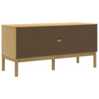 Meuble TV en Bois de Pin Cire - 114 cm-Mon Meuble TV-Marron cire-1-7