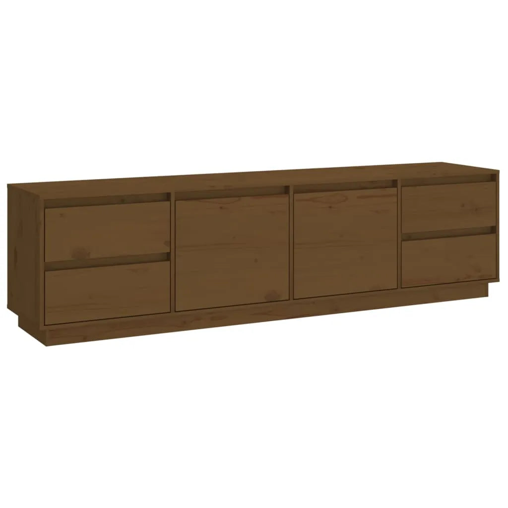 Meuble TV en Bois de Pin Massif - 176 cm-Mon Meuble TV-Marron miel-1