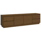Meuble TV en Bois de Pin Massif - 176 cm-Mon Meuble TV-Marron miel-1