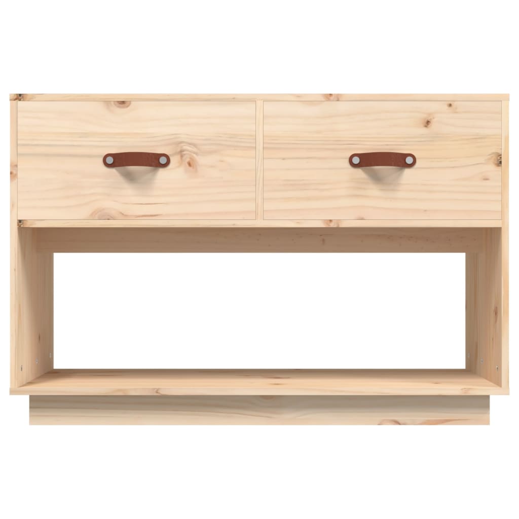 Meuble TV en Bois de Pin Massif - 90 cm-Mon Meuble TV-Naturel-6