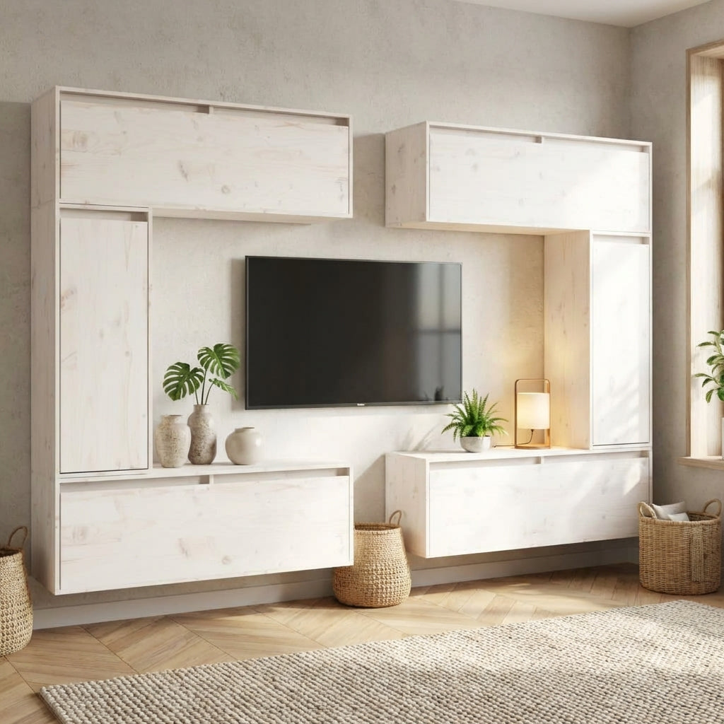 meuble-tv-en-bois-de-pin-massif-blanc-6-pieces-decor