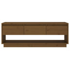 Meuble TV en Bois de Pin Massif Foncé - 110,5 cm-Mon Meuble TV-marron miel-1-3