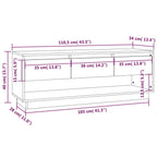 Meuble TV en Bois de Pin Massif Foncé - 110,5 cm-Mon Meuble TV-marron miel-1-9