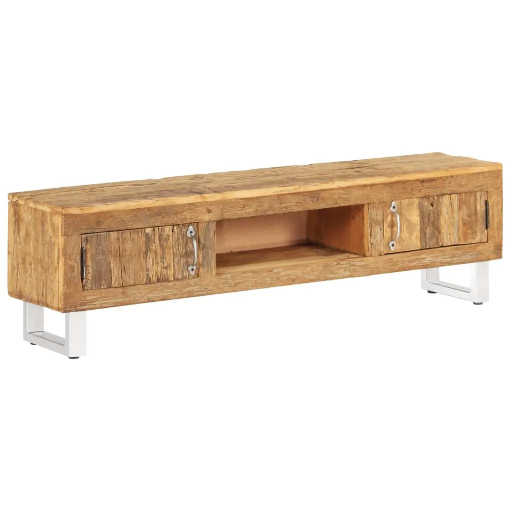 Meuble TV en Bois de Récupération et Métal - 140 cm-Mon Meuble TV-1
