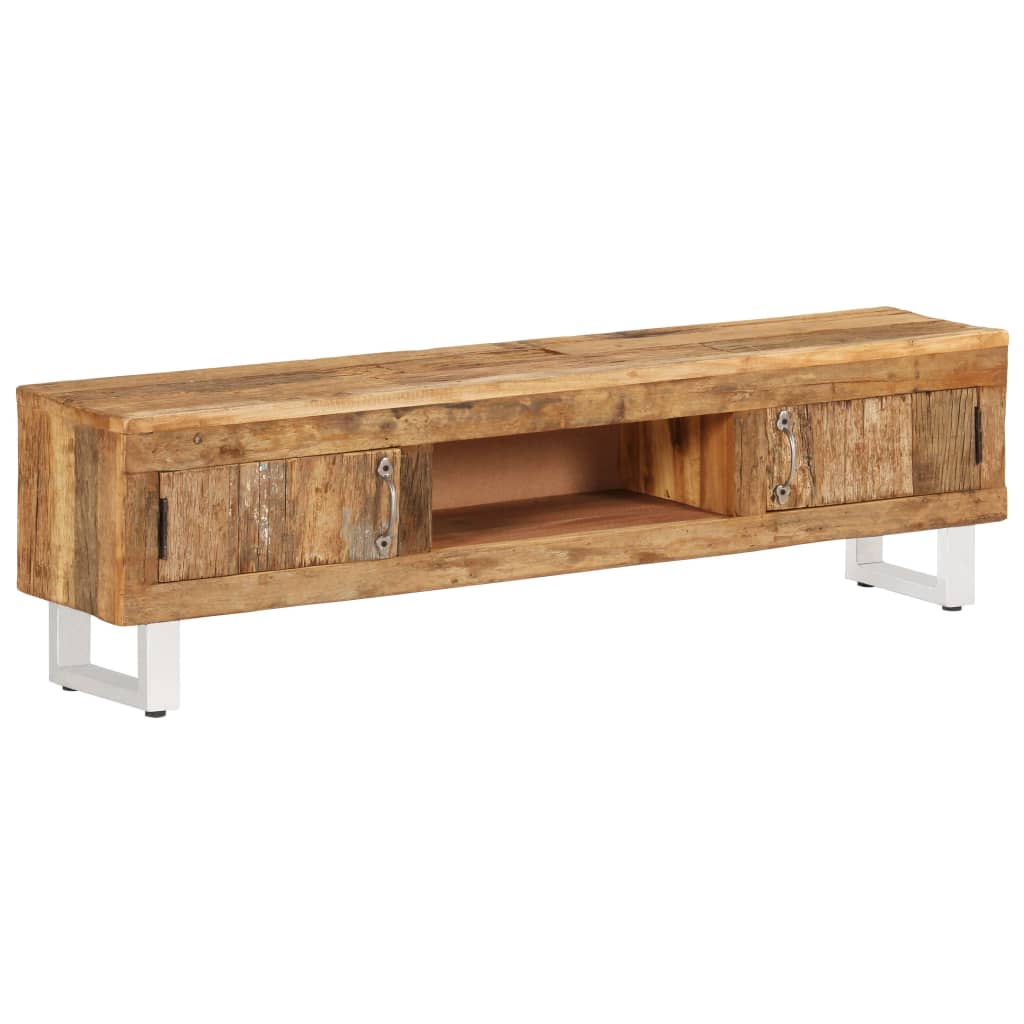 Meuble TV en Bois de Récupération et Métal - 140 cm-Mon Meuble TV-10