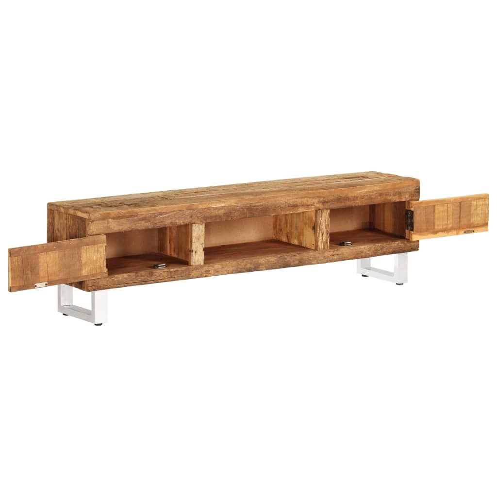 Meuble TV en Bois de Récupération et Métal - 140 cm-Mon Meuble TV-5