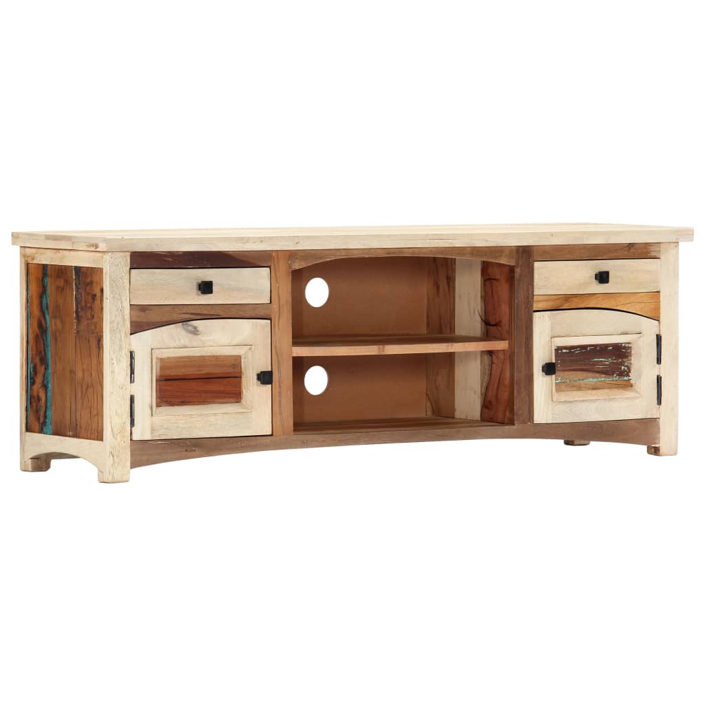 Meuble TV en Bois de Récupération Massif - 120 cm-Mon Meuble TV-10